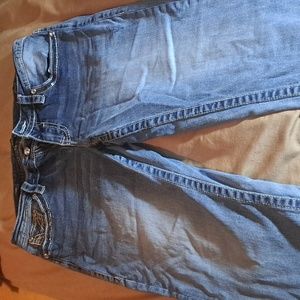 Vigoss brand capris, blue, size 14